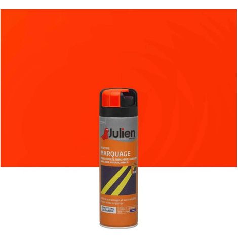 Marqueur Peinture Orange Fluo 500 ml - Fluorescent - Pratique et Visible - Idéal pour Marquage et Signalisation - D-Work (1/2)