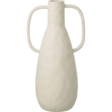 Vase en poterie blanc cassé avec anses - blanc cassé (1/3)