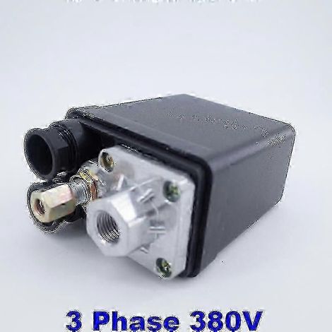 Pressostat/vanne de régulation de haute qualité pour compresseur d'air triphasé 175 psi (10 bar), 380 V, 20 A - 1 orifice - Plage de pression : 6-8 bar