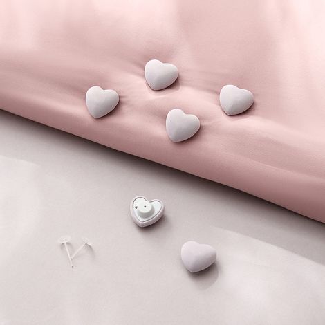 Set of 16 Round Duvet Cover Fasteners, Mushroom Pattern with Buttons, for Bedroom Duvet Cover (1/5)
