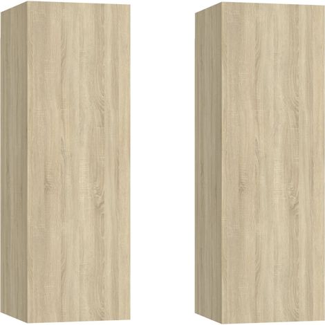 Etagère murale 2 pcs Chêne sonoma 30,5x30x90 (1/5)