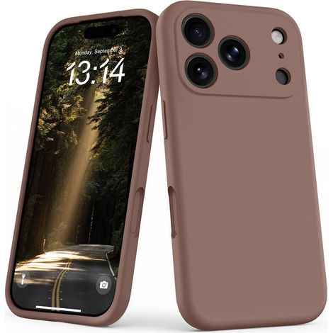 Coque pour iphone 18 Pro / 17 Pro Silicone, Marron Clair (1/5)