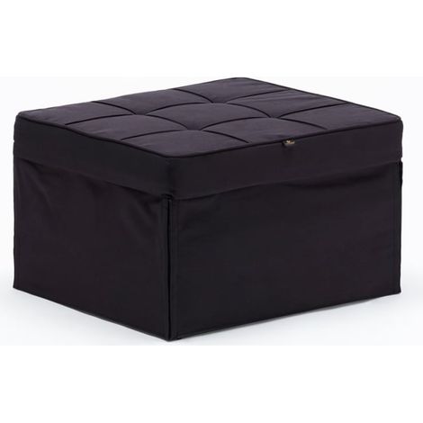 Sweet Relax Stoff Pouf Klappsessel Bett - Schwarz