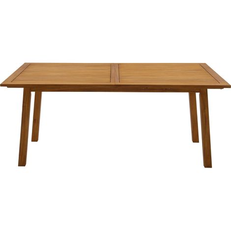 Ausziehbarer Gartentisch mit integrierter Verlängerung aus Massivholz B180-240 cm MAYEL (1/5)