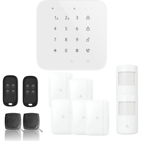 Alarme maison wifi et gsm 4g sans fil connectée casa- kit 6 (1/4)