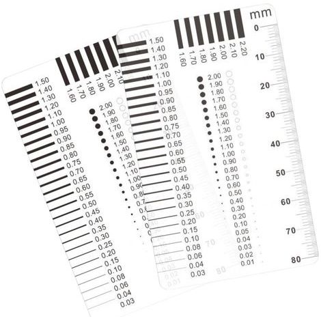 Jauge de fissures, outil de mesure de fissures, jauge de largeur de fissures, ensemble de mesure de largeur de fissures, règle graduée d'expert