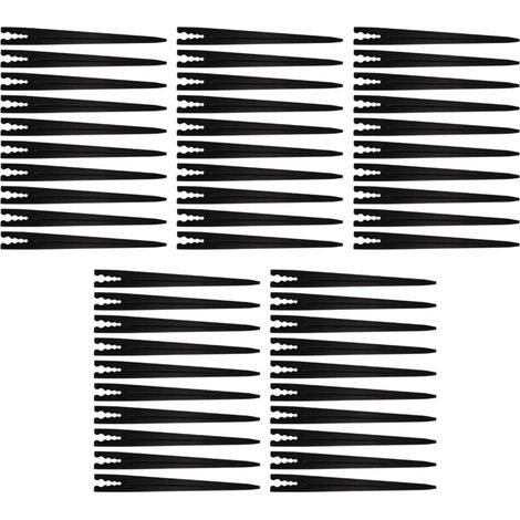 Mehrzweck-Erdanker aus schwarzem PE-Kunststoff, 50 Stück à 15 cm, für Rohre mit 4 mm (Innendurchmesser), 7 mm (Außendurchmesser), 3 mm (Innendurchmesser) und 5 mm (Außendurchmesser), Stabilisierungsst