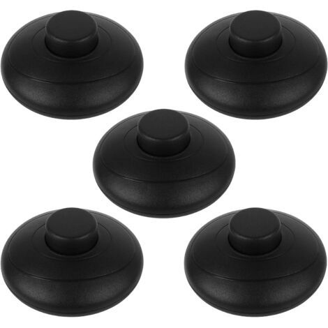5PCS Interrupteur à Pied pour Luminaire, Commutateur de Pied Interrupteur à Pied Rond pour Lampes de Table et Lampadaires, 250V / 2A (1/5)