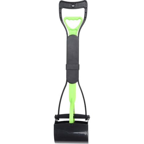 Pelle à crottes pour animaux à long manche, outil de nettoyage pour ramasser les déjections de chiens et de chats (vert et noir)-AquaForge