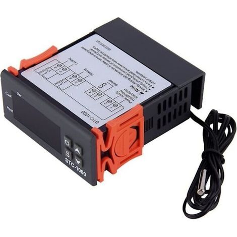 Termostato multifunzione STC-1000 220V, calibrazione del regolatore di temperatura, visualizzazione in Fahrenheit e Celsius. (1/4)