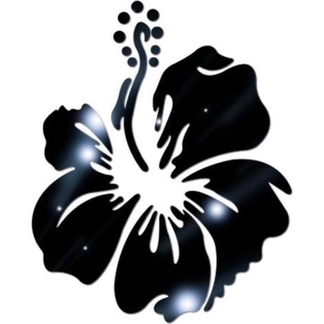 Stickers Muraux Miroir Fleur Acrylique Noir Amovible Décoration Murale Moderne pour Salon Salle de Bain (1/3)
