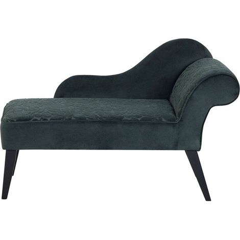Right-Hand Chaise Lounge BIARRITZ Velvet Dark Green (1/5)