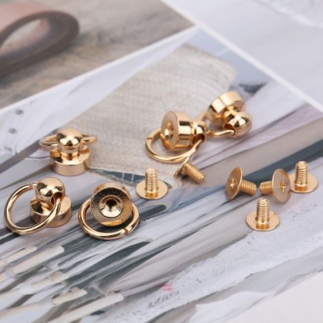 20 Rivets Bouton 9mm en Laiton avec Joint O-Ring pour Travail du Cuir - Lot Complet (1/5)