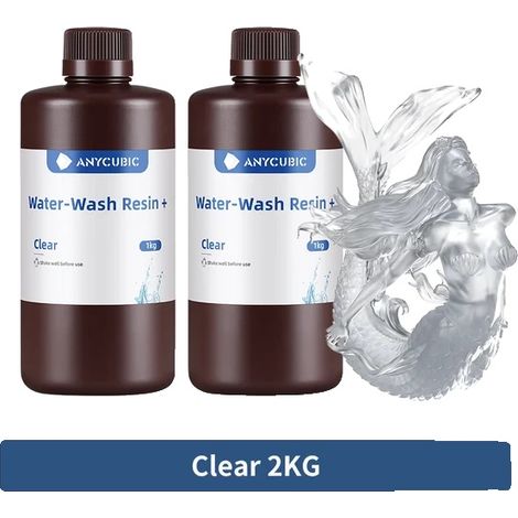 Résine de lavage à l'eau, haute précision, faible odeur, 2kg transparente (1/2)