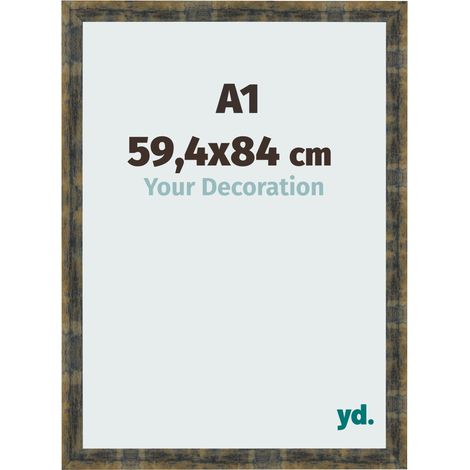 yd. - Cadre photo A1 59.4x84 - Bleu Or Melange - MDF - Pisa (1/5)