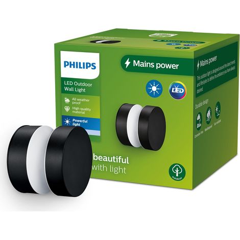 Philips Laven lampada da esterno nera LED 100 mm