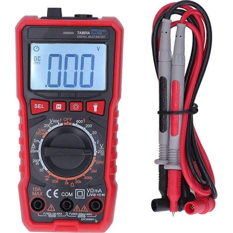Digitales Multimeter, tragbar, hohe Genauigkeit, misst Spannung, Stromstärke, Widerstand, elektrisches Multimeter (1/4)