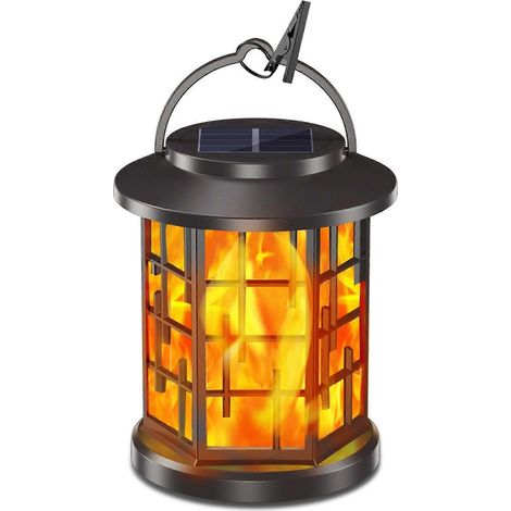 Lampe solaire Solaire Flame Lampe extérieur étanche Han - étanche LED éclairage (1/5)