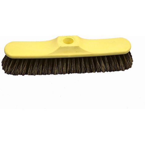 Brosse Soie Pure de Chine 28cm - Douille Filetee - Balayage Interieur Sol Lisse - Qualite Professionnelle - Compatible Manche a Vis (1/2)
