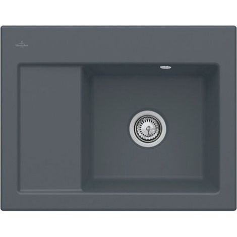V&B Spüle SUBWAY 45 COMPACT 650x510mm Be re Handbetätigung graphit