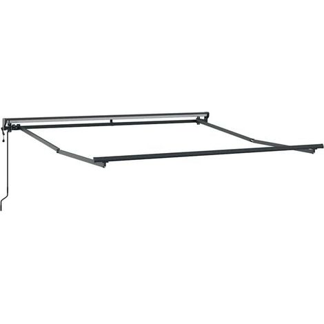 Cadre de store réglable, gris anthracite, 3 x 2,5 mètres, acier.