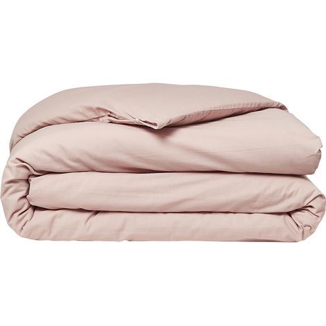 Housse de couette 100% coton 240x220 cm ESSENTIAL Rose Des Sables (1/5)