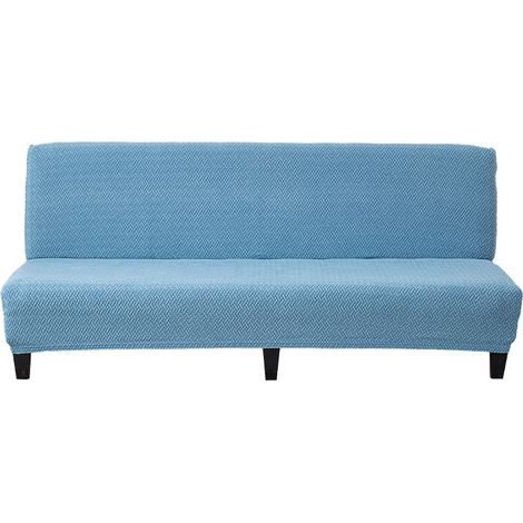 Housse canapé-lit 1 place sans accoudoirs, élastique intégrale épaisse motif étoiles, toute saison 190–230 cm (1/5)