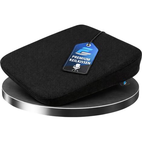 Coussin biseauté ergonomique - Coussin d'assise pour chaise de bureau et voiture - Coussin orthopédique contre les maux de dos - Rehausseur pour adultes - Confort (1/5)