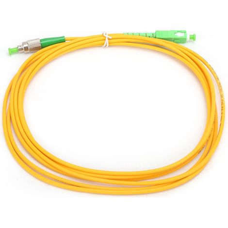 Câble de raccordement fibre optique SC/APC FC/APC SM DX 3,0mm PVC, cordon de brassage optique 3 mètres, accessoire réseau