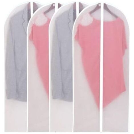 Dust Covers for Clothes, 4 Pack, Hanging Clothes Covers, Dust Covers for Clothes with Zipper That Protects, for Wardrobe Storage and (1/5)