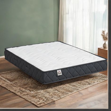 Matelas blanc et gris 190 x 140 x 20 cm (1/5)