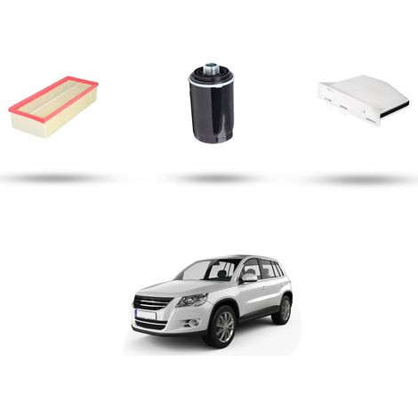 Kit tagliando 3 filtri compatibile con VW Tiguan I (5n) 2.0 TSI 147kw Dal 2007 (1/4)