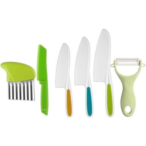 HOXILEELEO - Ensemble de 6 couteaux de cuisine pour enfants, ustensiles de cuisine pour enfants, jouet pour enfants (1/5)