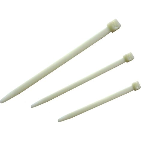 100 Stück Kabelbinder 4,8 mm x 300 mm – Weiß, Elektrikerkabelbinder, 4,8 x 300 mm