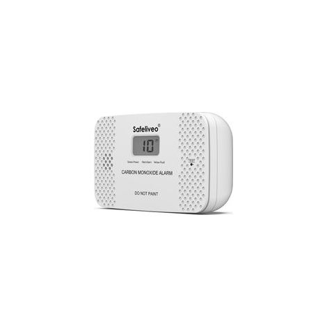 Kohlenmonoxid-Melder mit Digitalanzeige, CO-Alarm mit austauschbarer Batterie – Tragbarer Kohlenmonoxid-Detektor für Zuhause, konform zur Norm EN 50291 (1 Stück) (1/5)