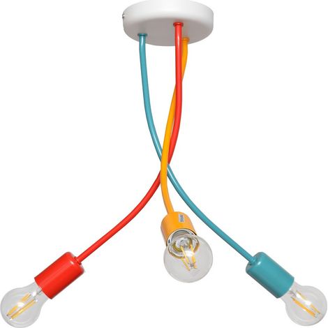 Helam HARVARD Plafonnier Semi-Encastré Multi Bras Multicolore 36cm