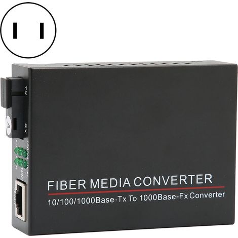Transmetteur Fibre Optique Robuste TBC‑MC3612ES 20A 20km/SC/1310nm Routeur Optique 100‑240V Prise US (1/5)