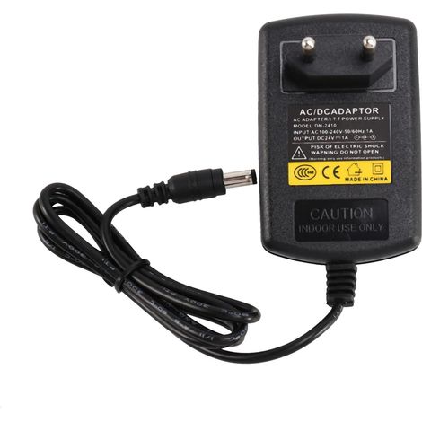 US-Stecker-Ladegerät, Wechselstrom 110 V auf 220 V, Konverter, Gleichstrom 24 V, 1 A, Netzteil, Schwarz (1/5)