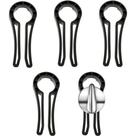 Serrures de Bouton de Cuisinière, Barrières de Protection pour Cuisinière Sécurité Enfant, Sécurité enfant Couvercle de bouton(5 pcs) (1/5)