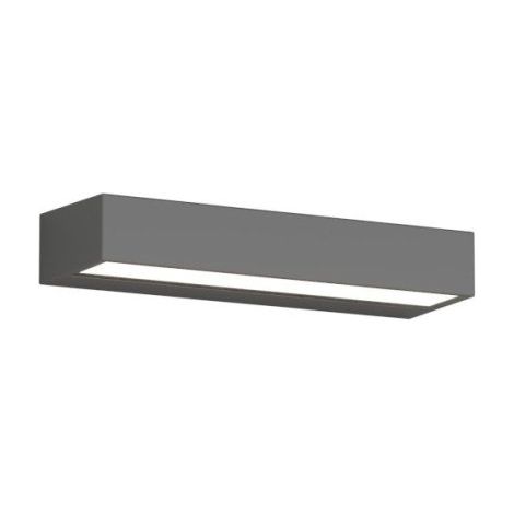 Applique murale led mono-faisceau top light porto 22m ip65 cct, aluminium et verre, finition métal anthracite