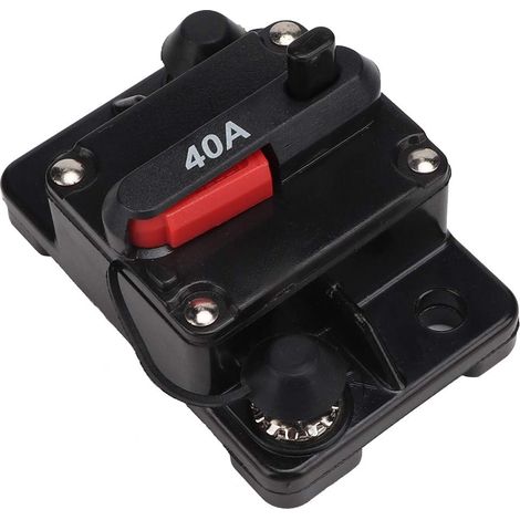 Disjoncteur Automobile - 12 V - 40 A - Réarmement Manuel - Boîtier Étanche IP65 - Pour Véhicule Caravane Bateau - 1 Pièce (1/5)
