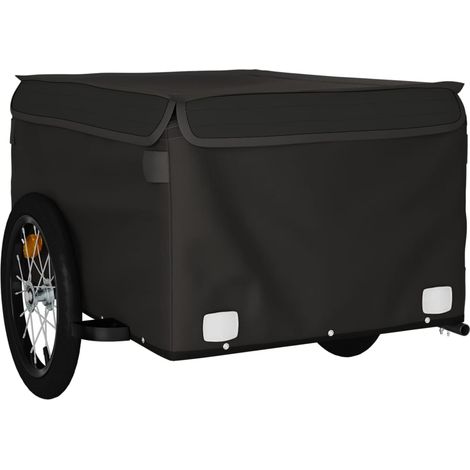 Remorque chariot transport de vélo 45 kg fer noir (1/5)