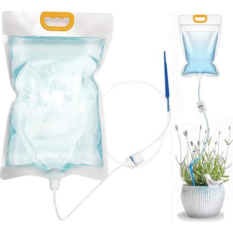 Sac Darrosage Automatique,Arrosage Goutte à Goutte,3,5L Sac Darrosage Automatique Système Kit,Dispositifs Arrosage pour Plantes Intérieur Extérieur,arrosage plante vacances (1/5)