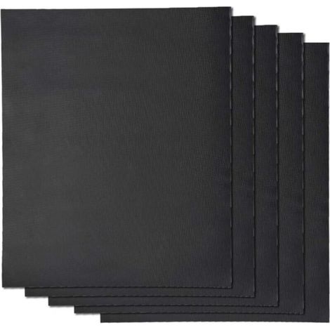 5 Pack 40x33cm Non-Stick Reusable BBQ Grill Mats, Suitable for Oven, Gas, Electric Grill, Charcoal, Microwave (1/3)