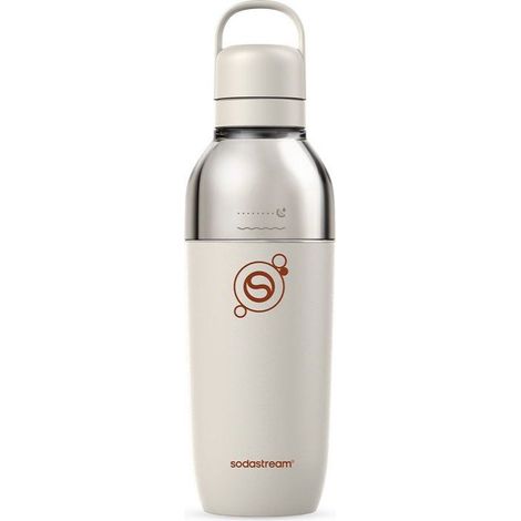 Isolierflasche SODASTREAM - Fizz&Go Easy-Mix - 0,71 L - Für Sprudel- und Sodamaschine - Hält 6 Stunden kalt - Sand