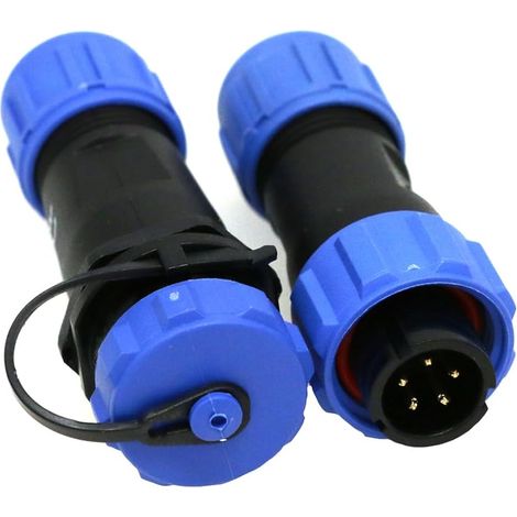 SP13 Connector 5 Pin Waterproof Circuit Aviation IP68 Outdoor Power Supply 5A 180V Male Female Plug Cable Connector