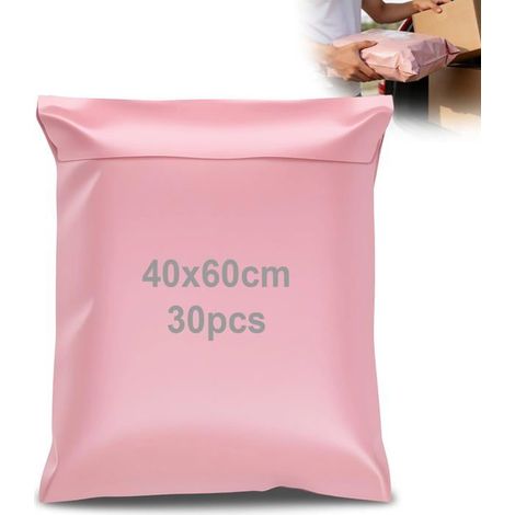 30 PCS Pochette Envoie Colis Vinted Rosa 40 × 60 cm Auto-adhésives Opaques et Résistantes Sac Envoie Colis Vinted à l’eau Idéales (1/5)