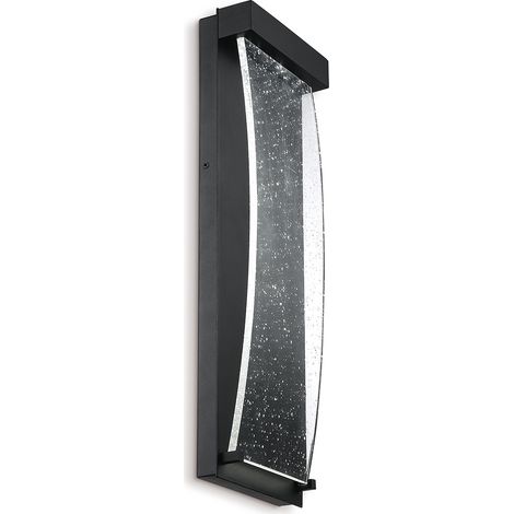 Applique extérieure moderne noire verre 3000K 10W IP44 (1/5)