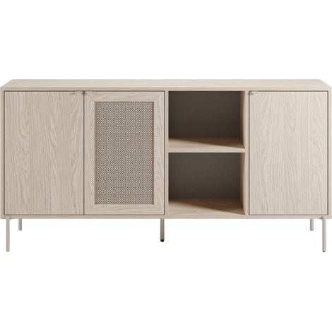 VIRA - Buffet 164cm en mélamine Beige (1/5)