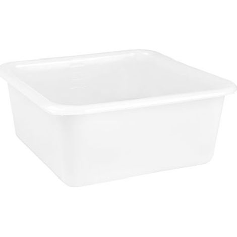 ALUMINIUM ET PLASTIQ - Cuvette carrée 32cm 9.5l blanc alimentaire